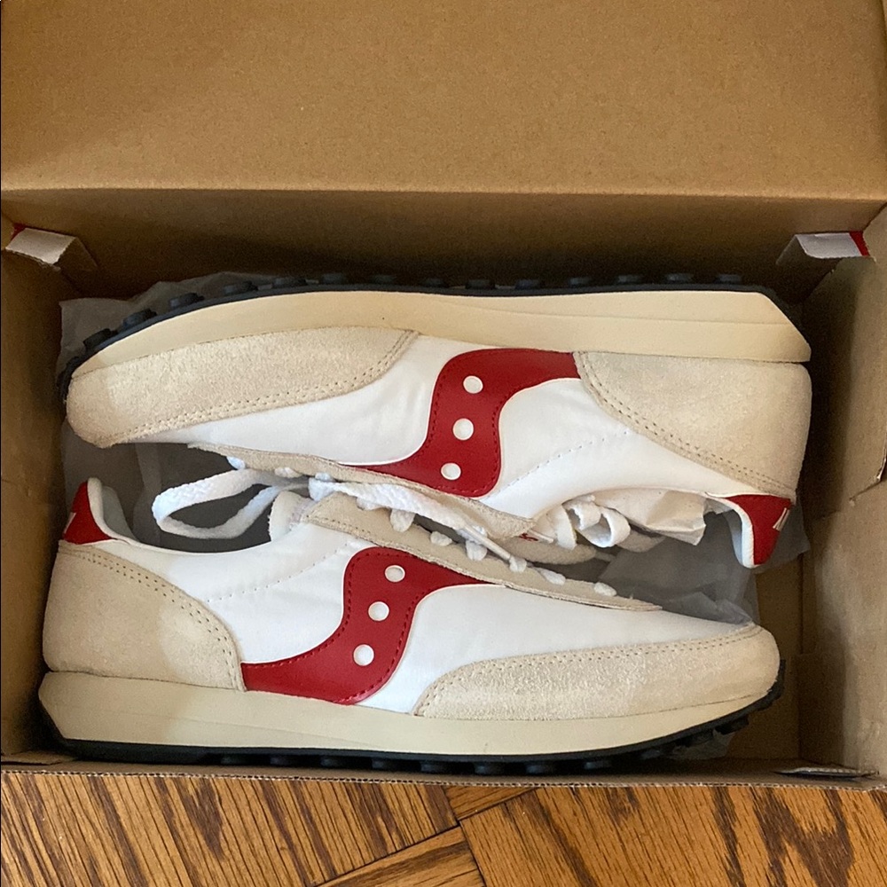 Saucony Red and White Casual Sneakers